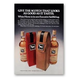 1975 White Horse Scotch Whisky Print Ad | Looks As Good