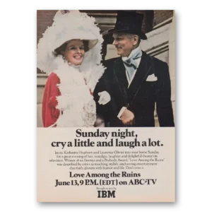 1976 Love Among the Ruins Movie Promo Print Ad | Katherine Hepburn