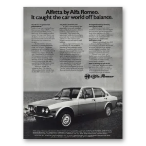1976 Alfa Romeo Alfetta Print Ad | Off Balance