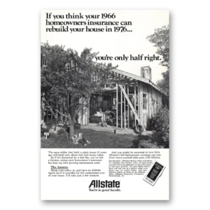 1976 Allstate Insurance Print Ad | Rebuild House