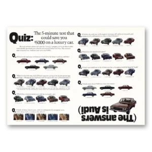 1976 Audi Print Ad | Quiz 5 Minute Test