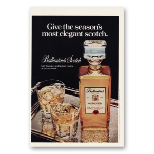 1976 Ballantines Print Ad | Seasons Most Elegant