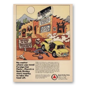 1975 Beck Arnley Print Ad | Foreign Car Parts