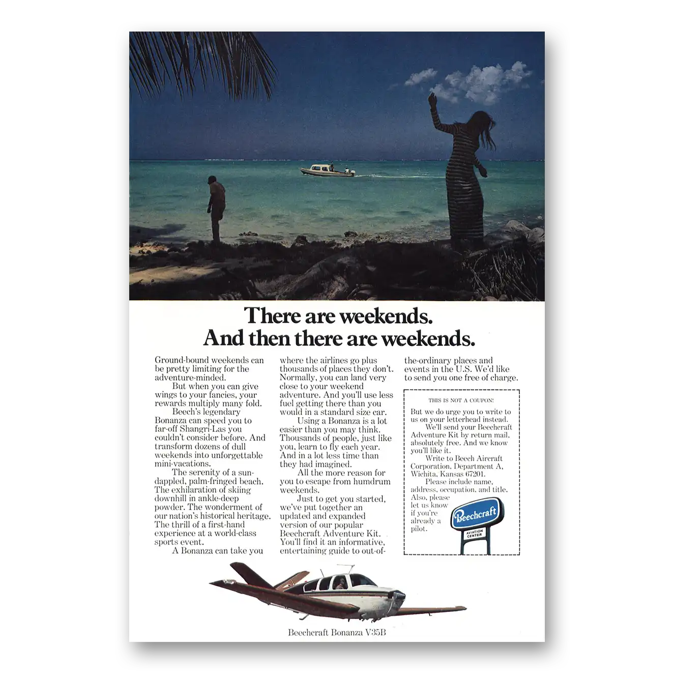1976 Beechcraft Bonanza Print Ad | Weekends