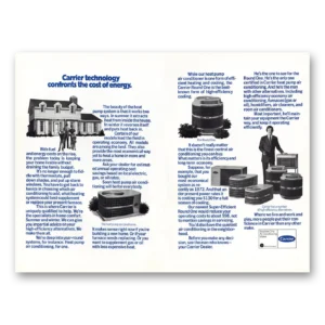 1976 Carrier Air Conditioning Print Ad | Technology