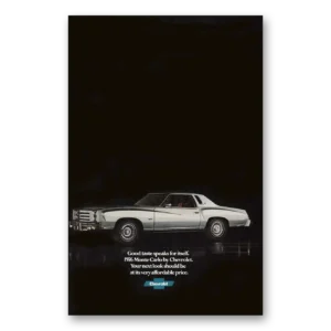 1976 Chevrolet Monte Carlo Print Ad | Good Taste