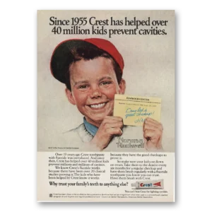 1976 Crest Toothpaste Print Ad | 40 Million Kids
