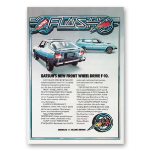 1976 Datsun F10 Print Ad | Front Wheel Drive