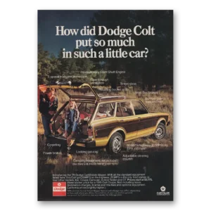 1976 Dodge Colt Print Ad | Such Little Car