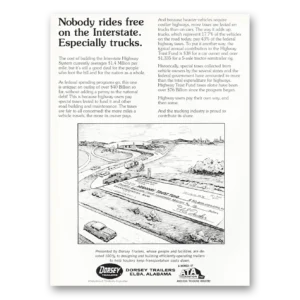 1976 Dorsey Trailers Print Ad | Nobody Rides Free