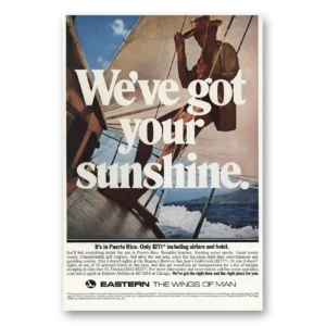 1976 Eastern Airlines Print Ad | Your Sunshine