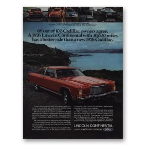 1976 Ford Thunderbird Print Ad | Cadillac Owners