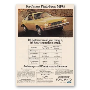 1976 Ford Pinto Print Ad | Not How Small