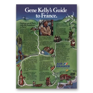 1976 Air France Print Ad | Gene Kelly