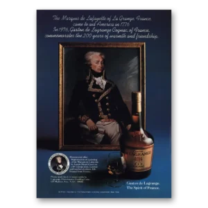 1976 Gaston de Lagrange Print Ad | Marquis De Lafayette