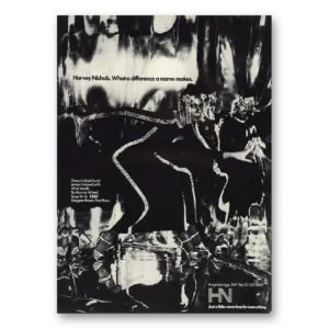 1976 Harvey Nichols Print Ad | Black Dress