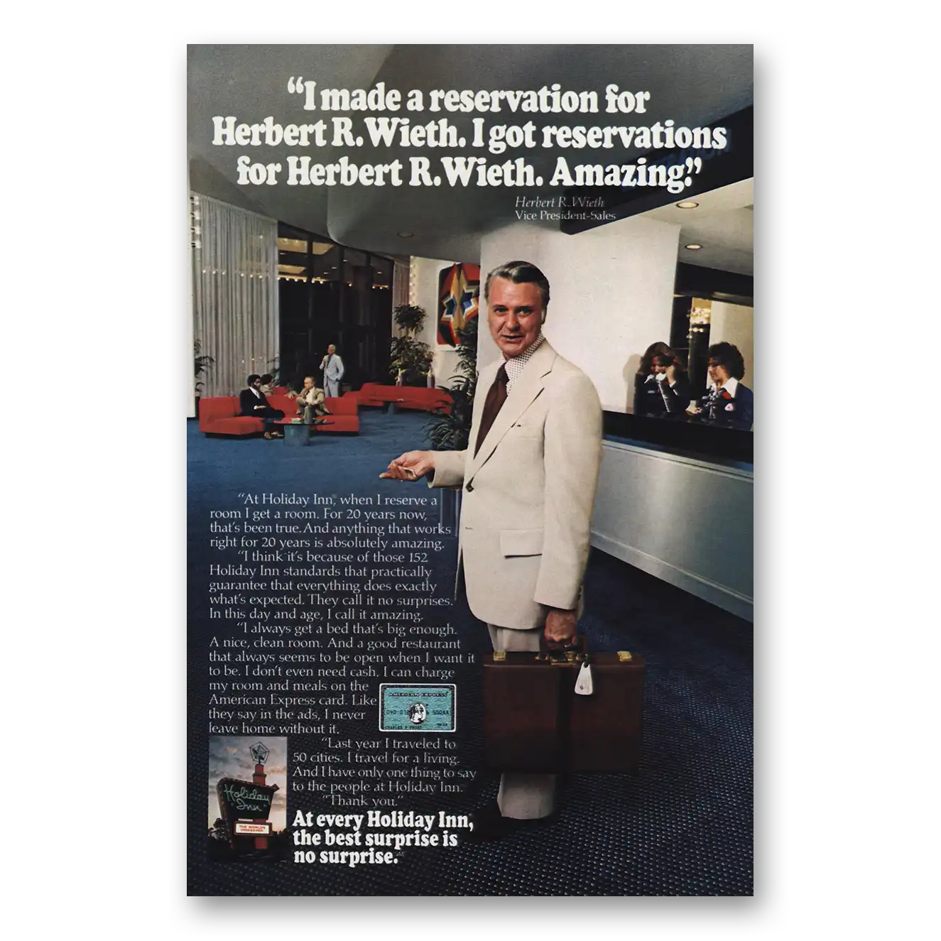 1976 Holiday Inn Print Ad | Herbert R Wieth