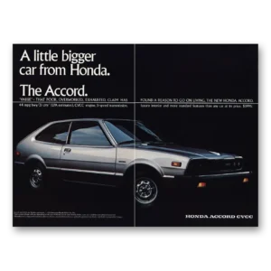 1976 Honda Accord Print Ad | Little Bigger Car