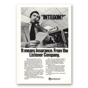1976 Integon Print Ad | Means Insurance