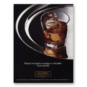 1976 Johnnie Walker Black Label Print Ad | Silver Platter