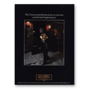 1976 Johnnie Walker Black Label Print Ad | Christmas Spirt