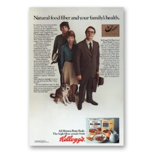 1976 Kelloggs Bran Buds Cereal Print Ad | All Bran