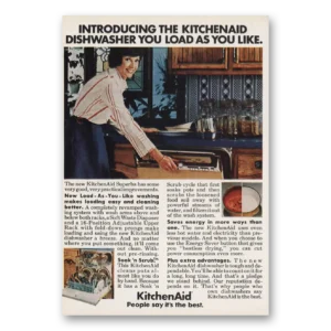 1976 KitchenAid Dishwasher Print Ad | Load