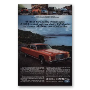 1976 Lincoln Continental Print Ad | Sausalito Handicap