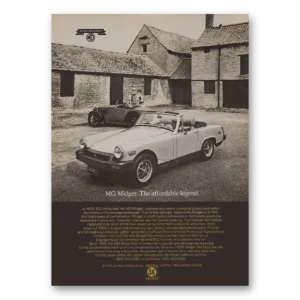 1975 MG Midget Print Ad | Affordable Legend
