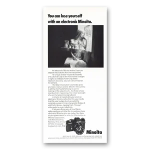 1976 Minolta Camera Print Ad | Electronic Camera