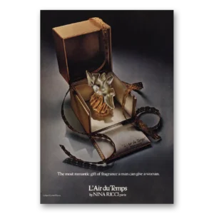 1976 L'Air Du Temps Perfume Print Ad | Most Romantic Gift