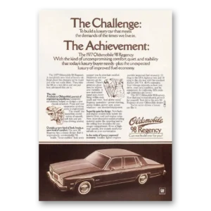 1976 Oldsmobile Ninety Eight Print Ad | Regency Challenge
