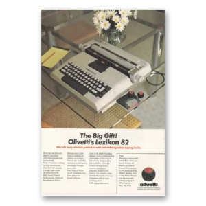 1976 Olivetti Lexikon Typewriter Print Ad | Typing Balls
