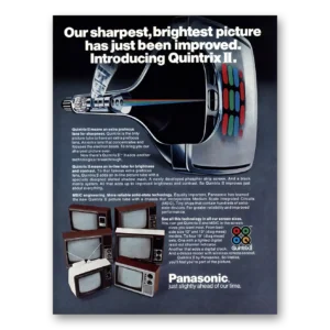 1976 Panasonic Television Print Ad | Quintrix Ii