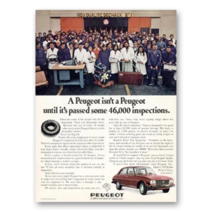 1975 Peugeot Print Ad | 46000 Inspections