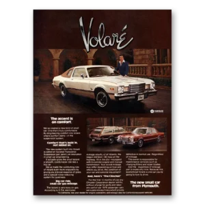 1976 Plymouth Volare Print Ad | Accent Comfort