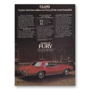 1976 Plymouth Fury Print Ad | More Beautiful
