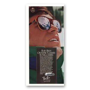 1976 Ray Ban Sun Glasses Print Ad | Olympic Games