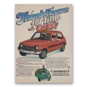1976 Renault Print Ad | Thank Heaven
