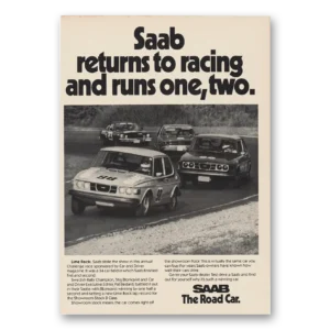 1976 Saab Print Ad | Returns To Racing