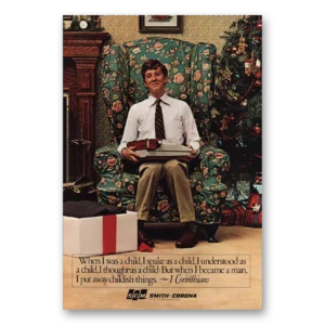 1976 Smith Corona Typewriters Print Ad | Christmas