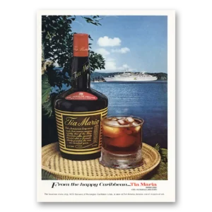 1976 Tia Maria Liqueur Print Ad | Happy Caribbean