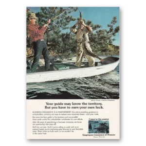1976 Employers Insurance of Wausau Print Ad | Musky Fishing
