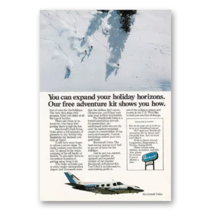 1977 Beechcraft Duke Print Ad | Holiday Horizons