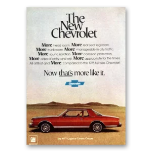 1976 Chevrolet Caprice Print Ad | Leg Room