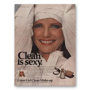 1977 Cover Girl Print Ad | Clean Is Sexy