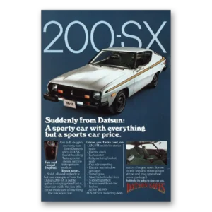 1977 Datsun 200SX Print Ad | Sporty Car