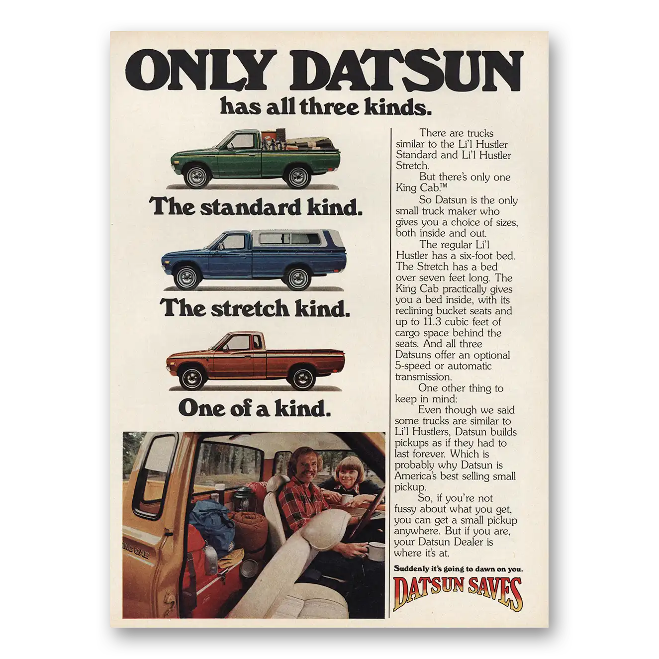 1977 Datsun Trucks Print Ad | One Kind