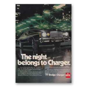 1976 Dodge Charger Print Ad | Night Belongs