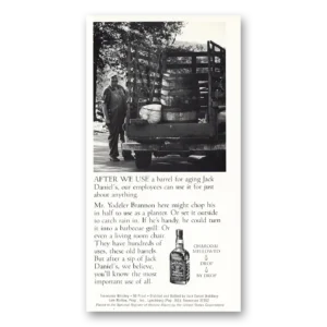 1977 Jack Daniels Print Ad | Barrel For Aging